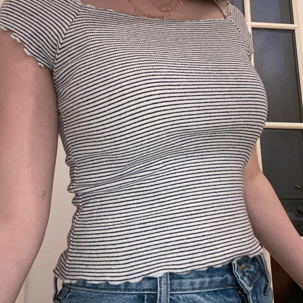 Tight stripped top